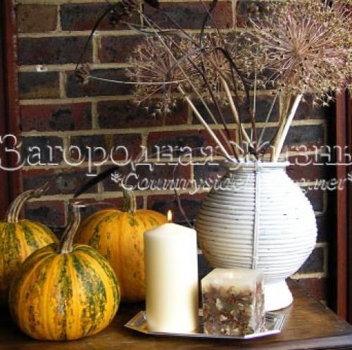 Как можно создать осеннюю композицию из натуральных материалов для украшения сада или террасы. Осенние композиции