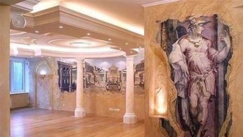 ОТДЕЛКА стен гибким камнем.  Использование в интерьере