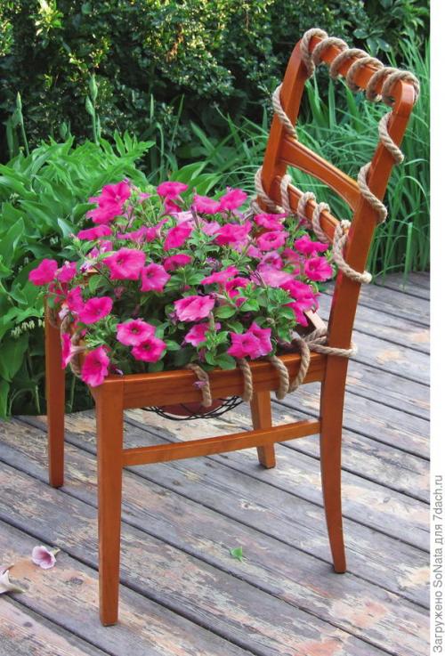 Как выбрать подходящие стулья для создания клумбы. Цветущий стул: мастер-класс