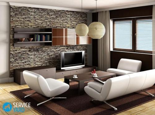 Как стыковать обои с декоративным камнем. Виды декоративного камня