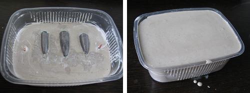 Изготовление форм для грузил из гипса. Формы для отливки грузила изготовленные из гипса, алебастра, цемента, картошки. 03