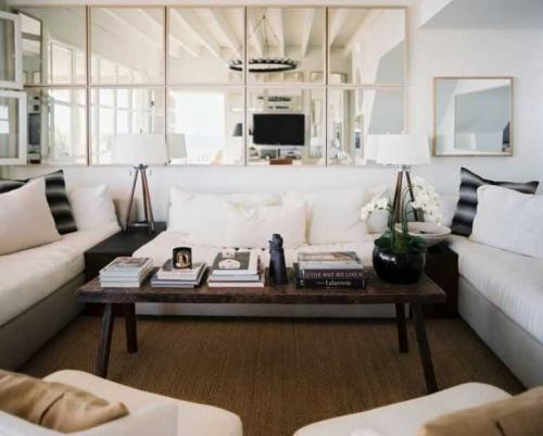 Зеркала в интерьере гостинной. Дизайн гостиной: оформление зеркалами