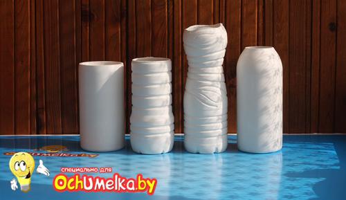 Как нанести гипс на бутылку. Как сделать вазу из гипса