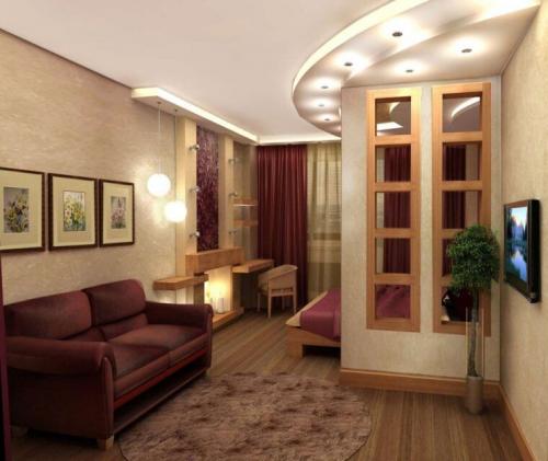 Спальня-гостиная планировка. Гостиная, совмещенная со спальней — красивые идеи и примеры стильного оформления совмещённых комнат (120 фото)