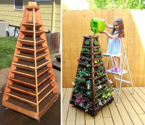 Как выбрать подходящий дизайн для вертикальной клумбы. Вертикальные клумбы — основные принципы и правила выбора растений и обустройства на загородном участке своими руками