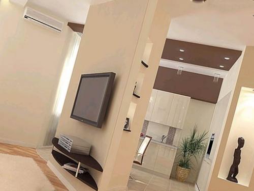 Перегородка для зонирования без крепления к потолку. Есть ли способ сделать перегородку без крепления к натяжному потолку, если да то какой?