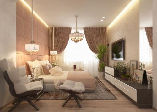 Персиковый цвет стен в спальне. Комбинации персиковых тонов