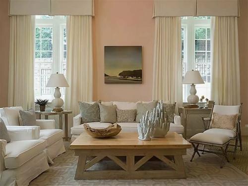 Персиковый цвет в интерьере. Удачные комбинации с персиковым цветом 09