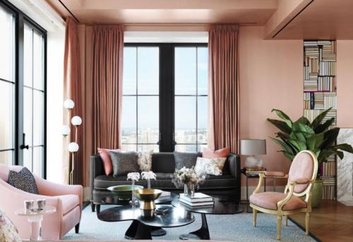 Персиковый цвет в интерьере. Удачные комбинации с персиковым цветом 07