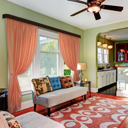 Персиковый цвет в интерьере. Удачные комбинации с персиковым цветом 04