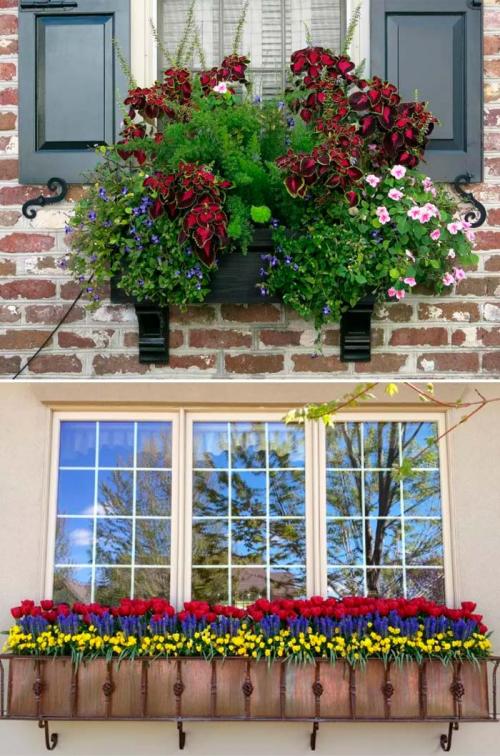 Как украсить подоконник с улицы. Цветы за окном: как украсить дом снаружи