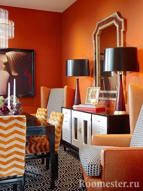 Оранжевый цвет в интерьере. Роль в интерьере