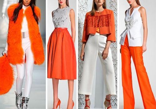 Оранжевый цвет в одежде. Сочетание оранжевого цвета в одежде