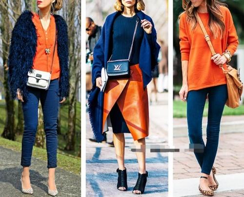 Оранжевый цвет в одежде. Сочетание оранжевого цвета в одежде