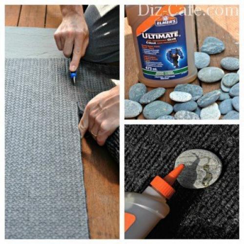 Как использовать гальку для создания беседок и других удобных мест на участке. Пример #3 – «галечные» коврики