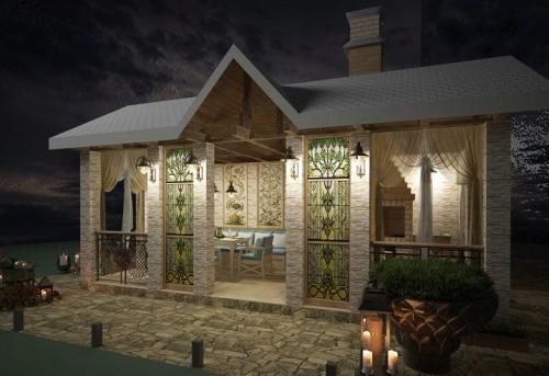 Идеи для беседки с мангалом. Проекты 15