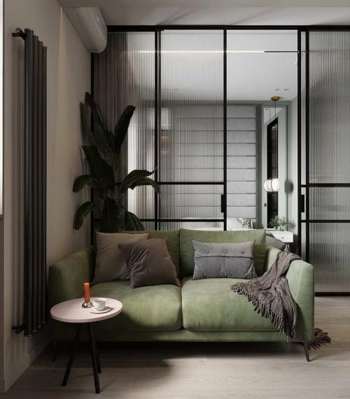 Мобильные перегородки для зонирования пространства в комнате. 100+ лучших идей: перегородки для зонирования комнаты 06