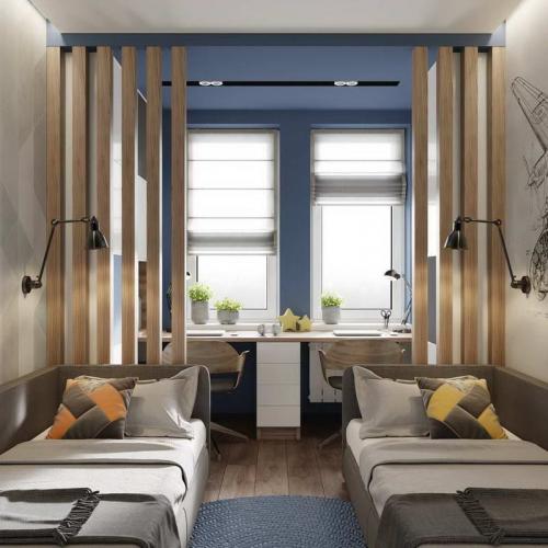 Мобильные перегородки для зонирования пространства в комнате. 100+ лучших идей: перегородки для зонирования комнаты 04