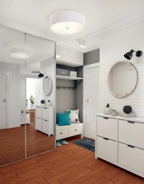 Идеи дизайна прихожей со шкафом-купе. Современный дизайн прихожей со шкафом-купе (60+ фото) 26