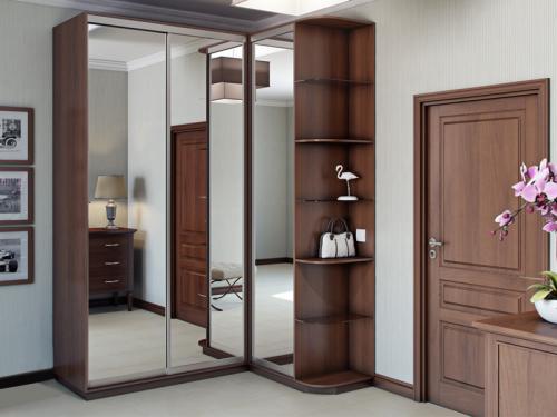 Шкаф-купе в прихожую с зеркалом. Виды