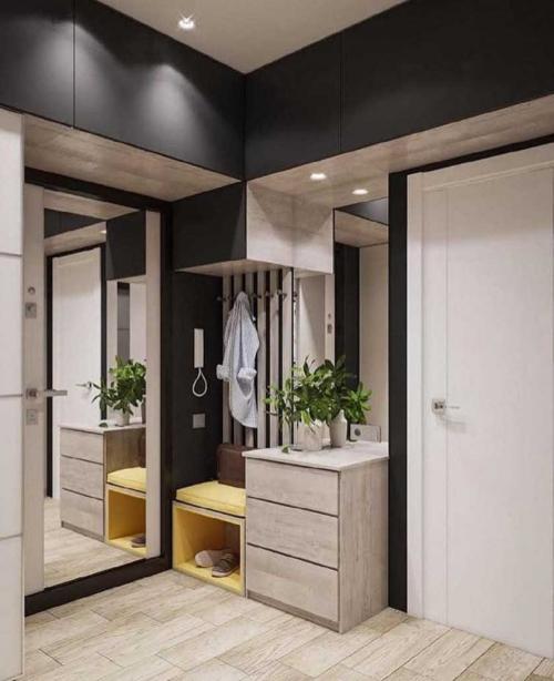 Дизайн маленькой прихожей 2021. Минимализм