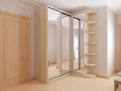 Угловой шкаф в прихожую с зеркалом. Прихожая с угловым шкафом