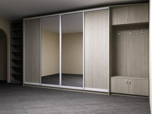 Узкий шкаф с зеркалом в прихожую. Виды зеркальных шкафов