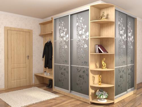 Угловой шкаф в прихожую с зеркалом. Прихожая с угловым шкафом