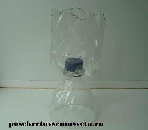 Как сделать вазу из пластиковой бутылки.. Из пластиковой бутылки 10