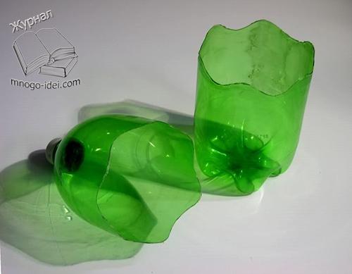 Вазы и цветочные горшки из пластиковых бутылок. 14