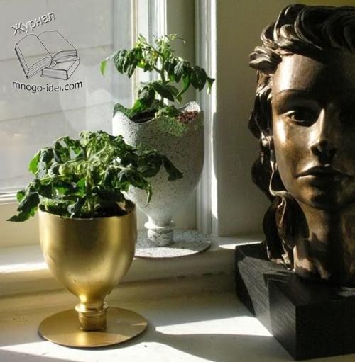 Вазы и цветочные горшки из пластиковых бутылок. 19