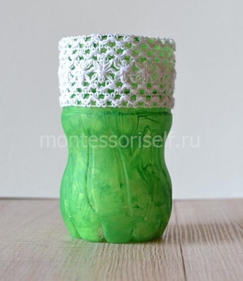 Ваза из пластиковой бутылки своими руками: мастер-класс с пошаговым фото