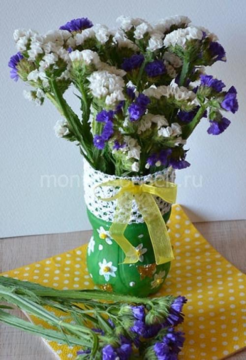 Ваза из пластиковой бутылки своими руками: мастер-класс с пошаговым фото