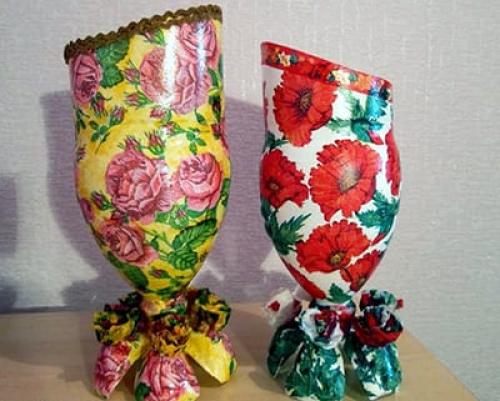 Ваза из пластиковой бутылки своими руками: мастер-класс с пошаговым фото