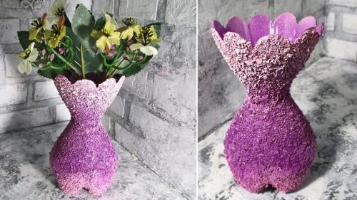 Ваза из пластиковой бутылки для детей. Вазы из пластиковых бутылок своими руками