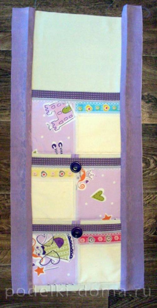 Кармашки на дверцу шкафчика для детского. Как сделать самому 09