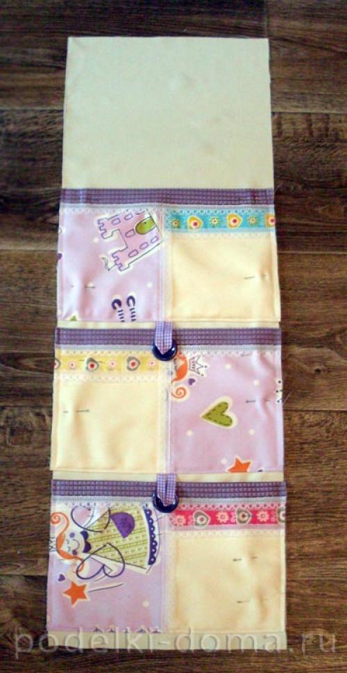 Кармашки на дверцу шкафчика для детского. Как сделать самому 08