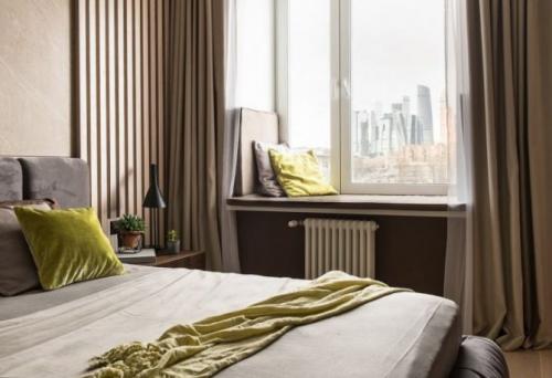 Декор подоконника в спальне. Размер подоконника