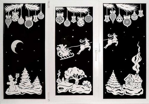 Трафареты на окна новый год 2023. Основные рекомендации