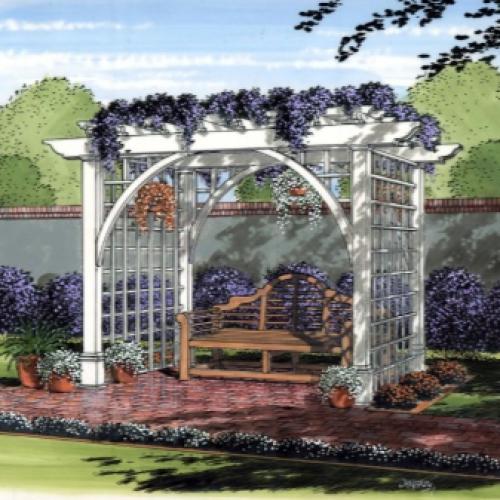 Арка из дерева для сада. Где располагаются арки? 06