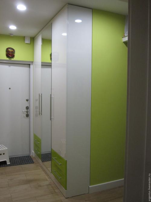 Распашной шкаф в прихожую с зеркалом. Особенности