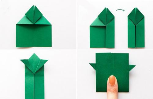 Поделки из белой бумаги. Прыгающая лягушка