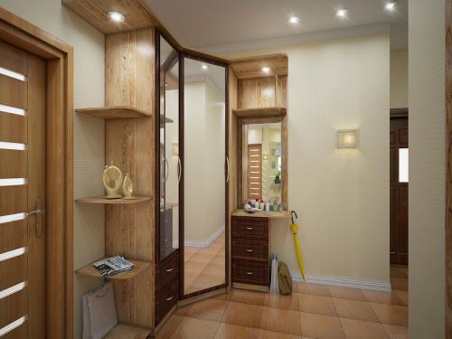 Угловой шкаф-купе в прихожую с зеркалом. Прихожая с угловым шкафом