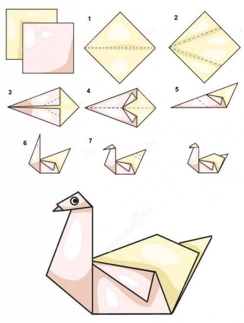 Детские поделки из бумаги своими руками поэтапно. Схемы простых оригами из бумаги