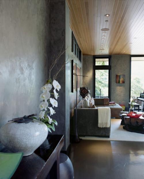 Акцентные стены в интерьере гостиной и спальной. Материалы для отделки 05