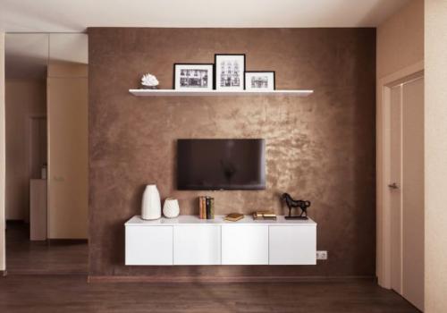 Акцентные стены в интерьере гостиной и спальной. Материалы для отделки 06