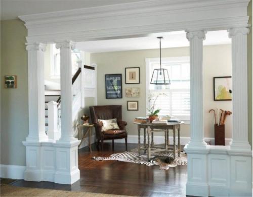 Колонны в интерьере лофт. (+60 фото) Колонны в интерьере функционал и стили