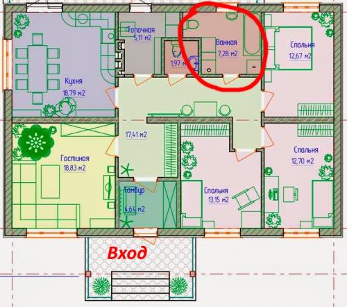 Феншуй ванной комнаты. Расположение ванной комнаты по фен-шуй
