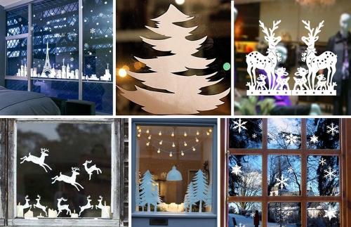 Как украсить окна на новый 2022 год. Простые способы декорации 08