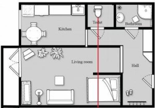 Как обустроить ванную комнату по фэншуй. Расположение ванной комнаты 01